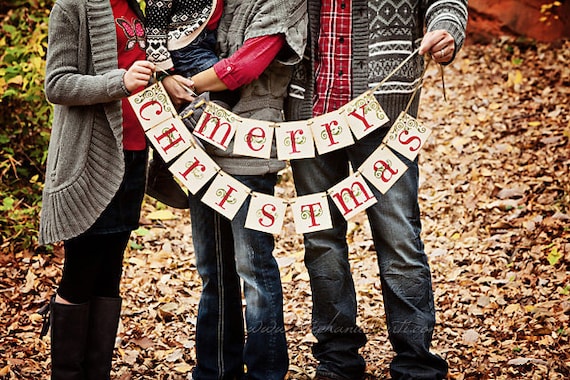 Christmas Banner MERRY CHRISTMAS Il_570xn