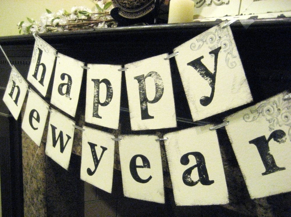 New Year Banner HAPPY NEW YEAR Decoration
