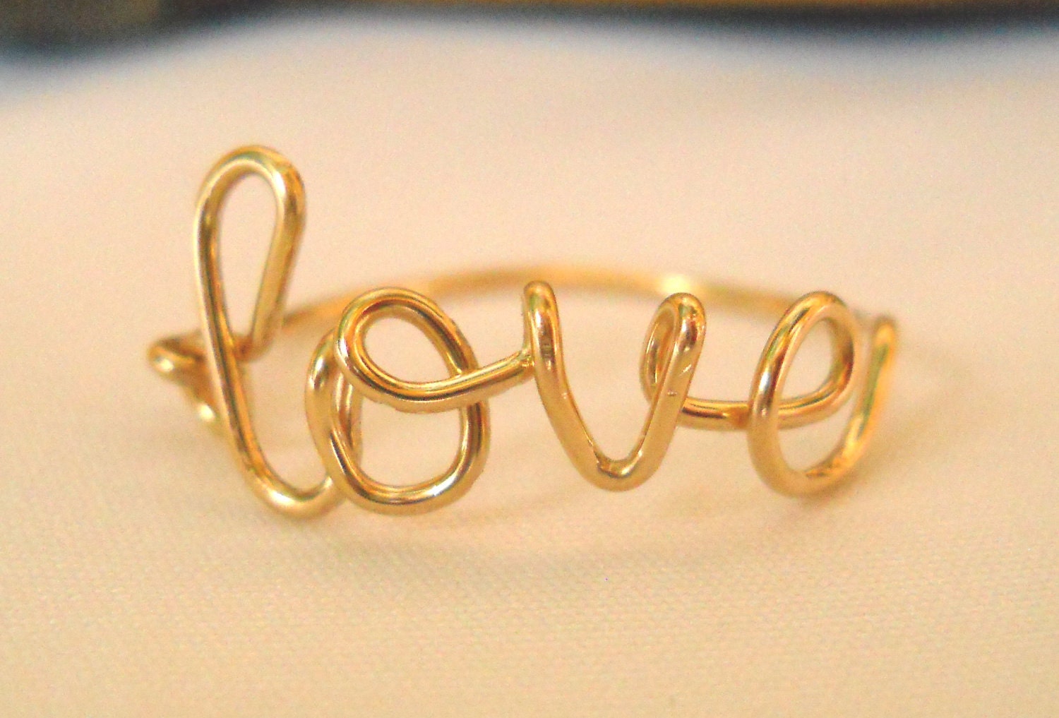 LOVE RING in 14kt gold or Name ring