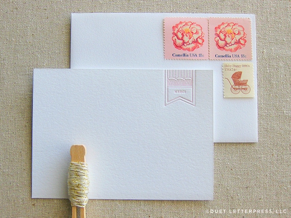 letterpress merci cards