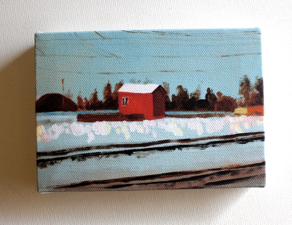 Shed / Tiny canvas print