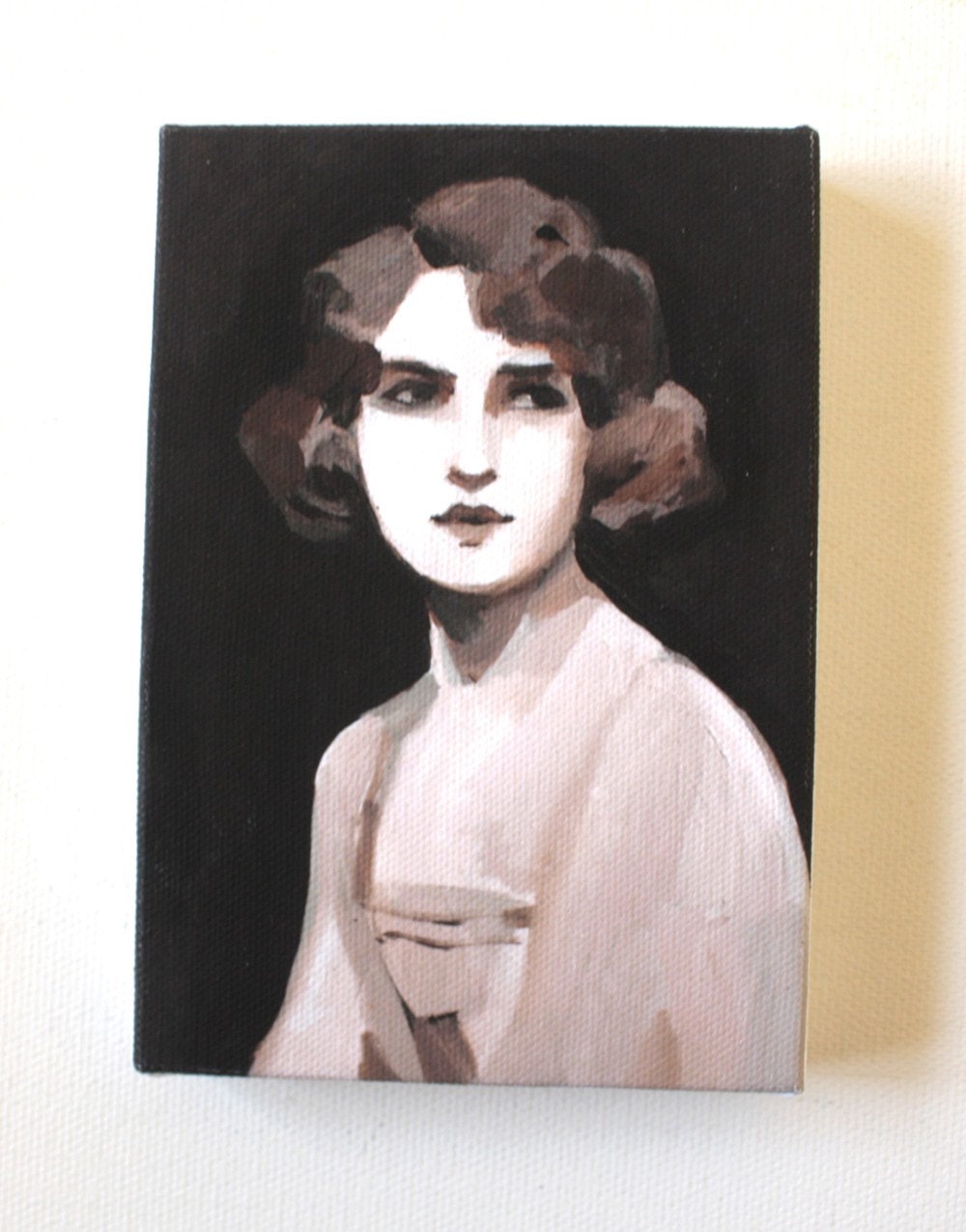 Vintage lady / Tiny canvas print