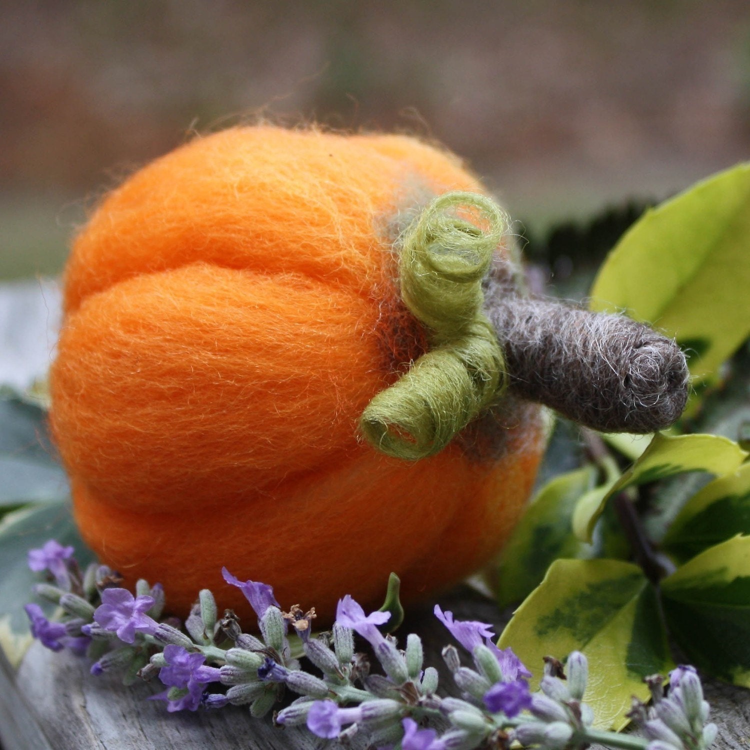 Needle Felted Pumpkin Prize Wool