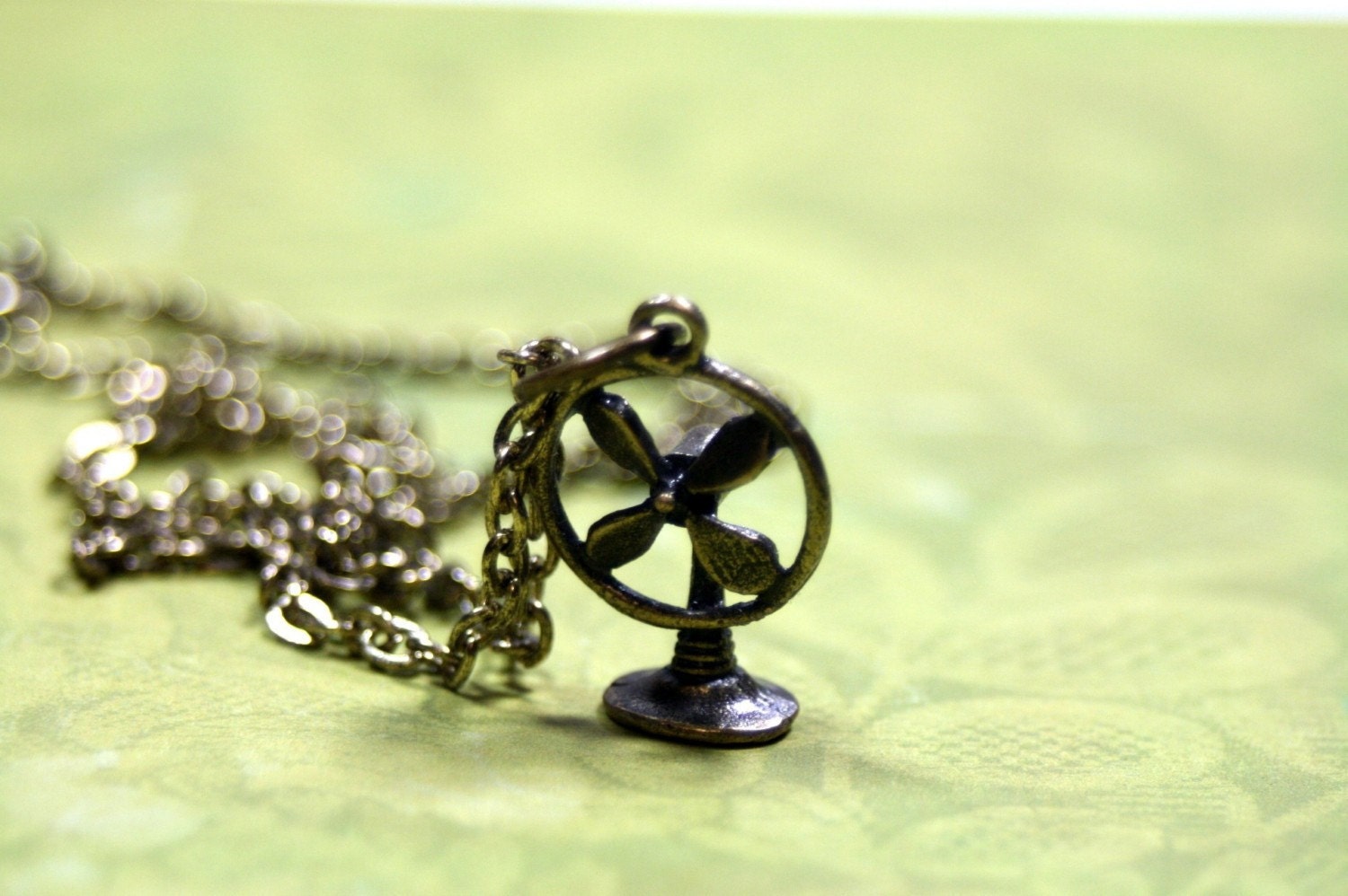 When The SH T Hits The Fan Vintage Lollypop Fan Necklace