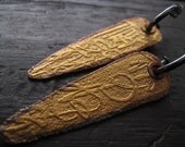 Gold and Silver Tablet Earrings