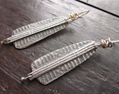 Silver mud cloth earrings