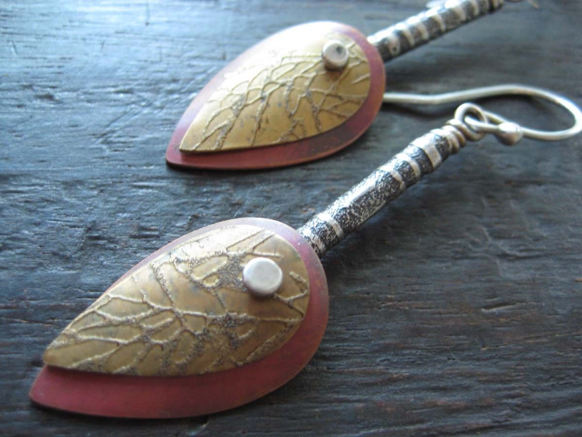 Layered Leaf Earrings