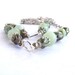 Seafoam Serpentine, Silver, Glass - Long Beaded Necklace - Spring Fashion