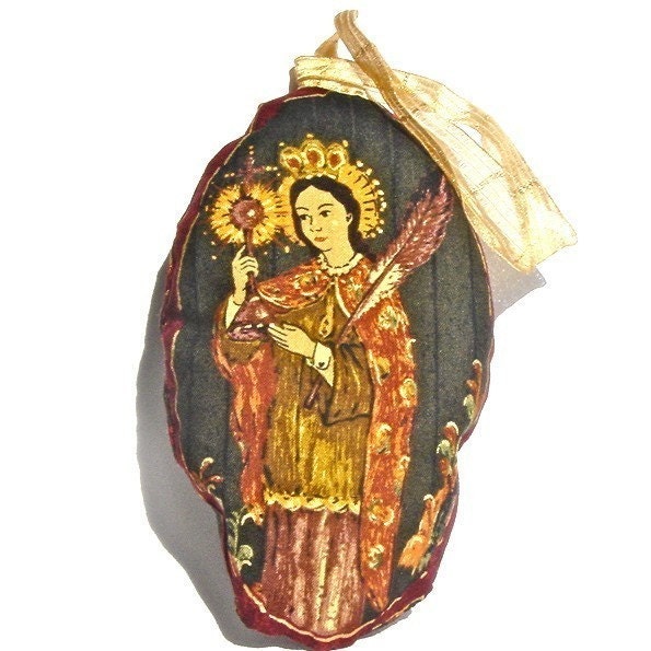 St. Barbara Ornament, Spanish Colonial