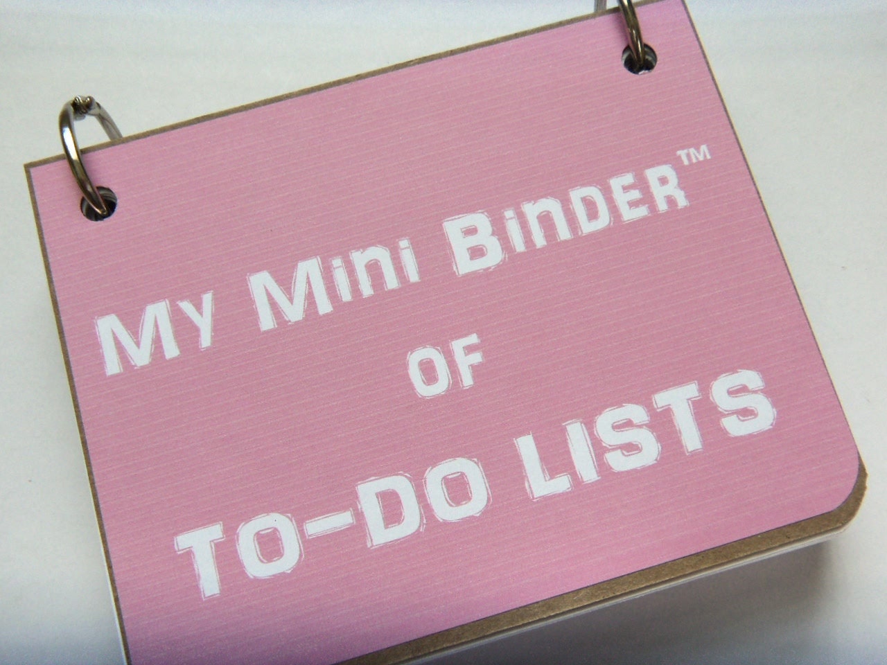 Never Lose Your To-Do List Again : ) The Mini Binder Series-(My 100 Card To-Do Lists/Journal with Quotes)-Pink