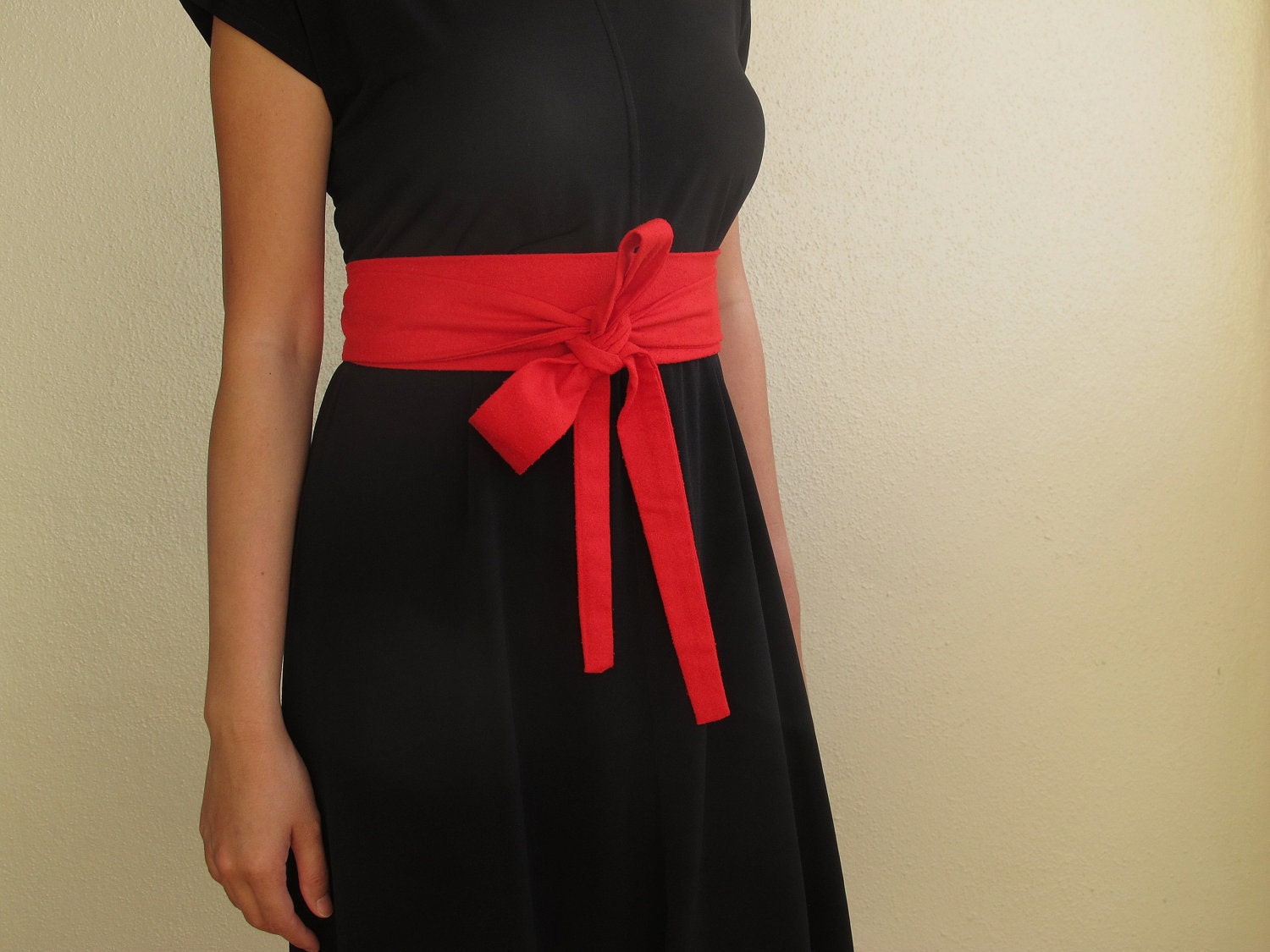Raw Silk Obi Belt Choose Your Color Red Green Blue Tan Hot Pink by ccdoodle on etsy - Tapered Style - made to order