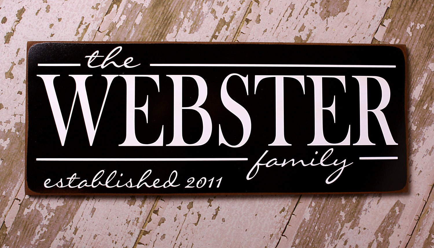 Beautiful simple, classic, personalized family name sign - fits any decor - HOLIDAY, wedding, anniverary, housewarming gift (McCracken)
