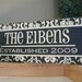 Beautiful damask sign - Custom, personalized sign - HOLIDAY, wedding, anniversary, bridal shower