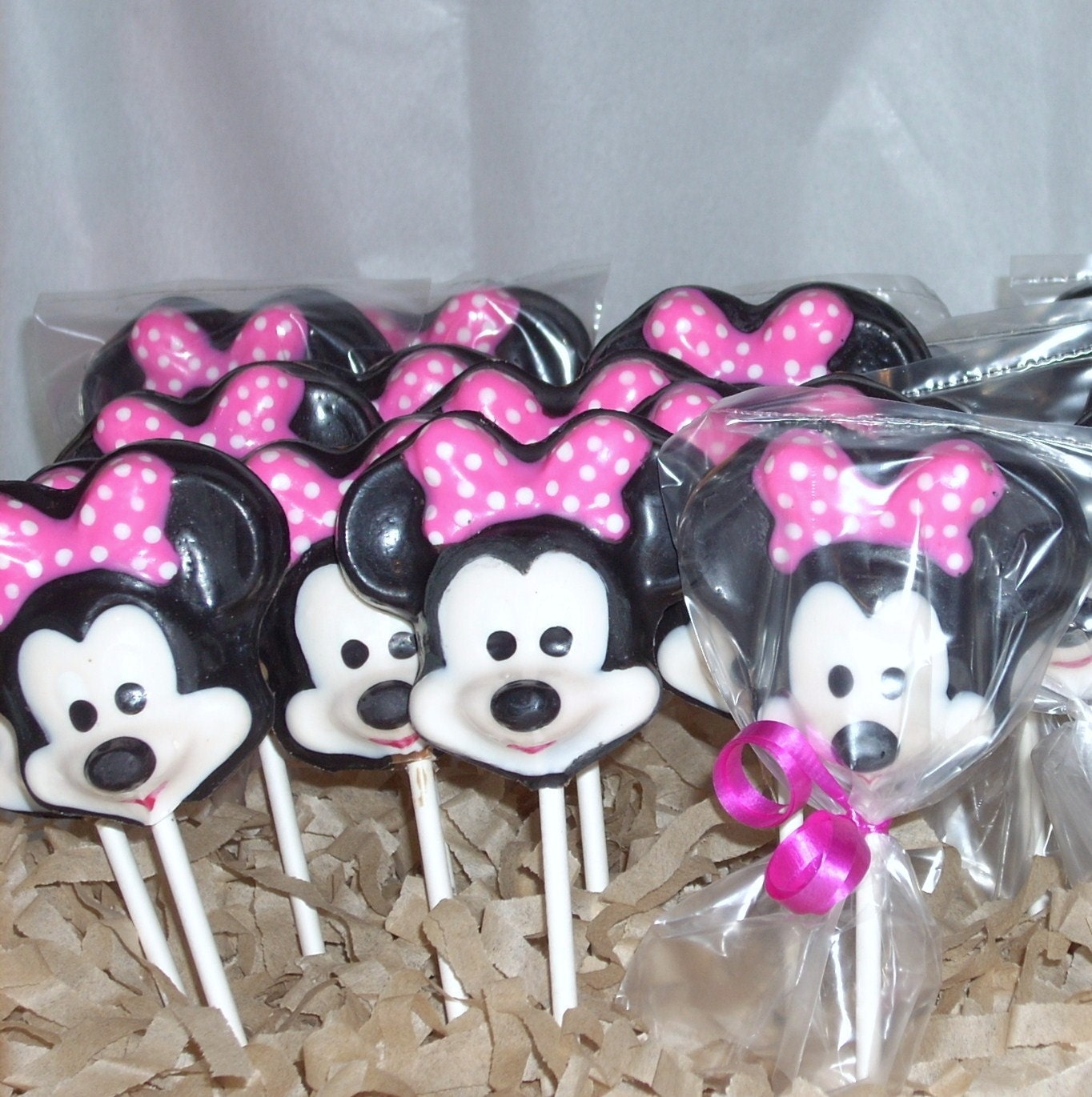 Chocolate Minnie Mouse Lollipops