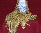 Yellow and Green Wide Scarf