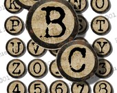 Digital Download, No.  142, Vintage, Grunge Typewriter Keys