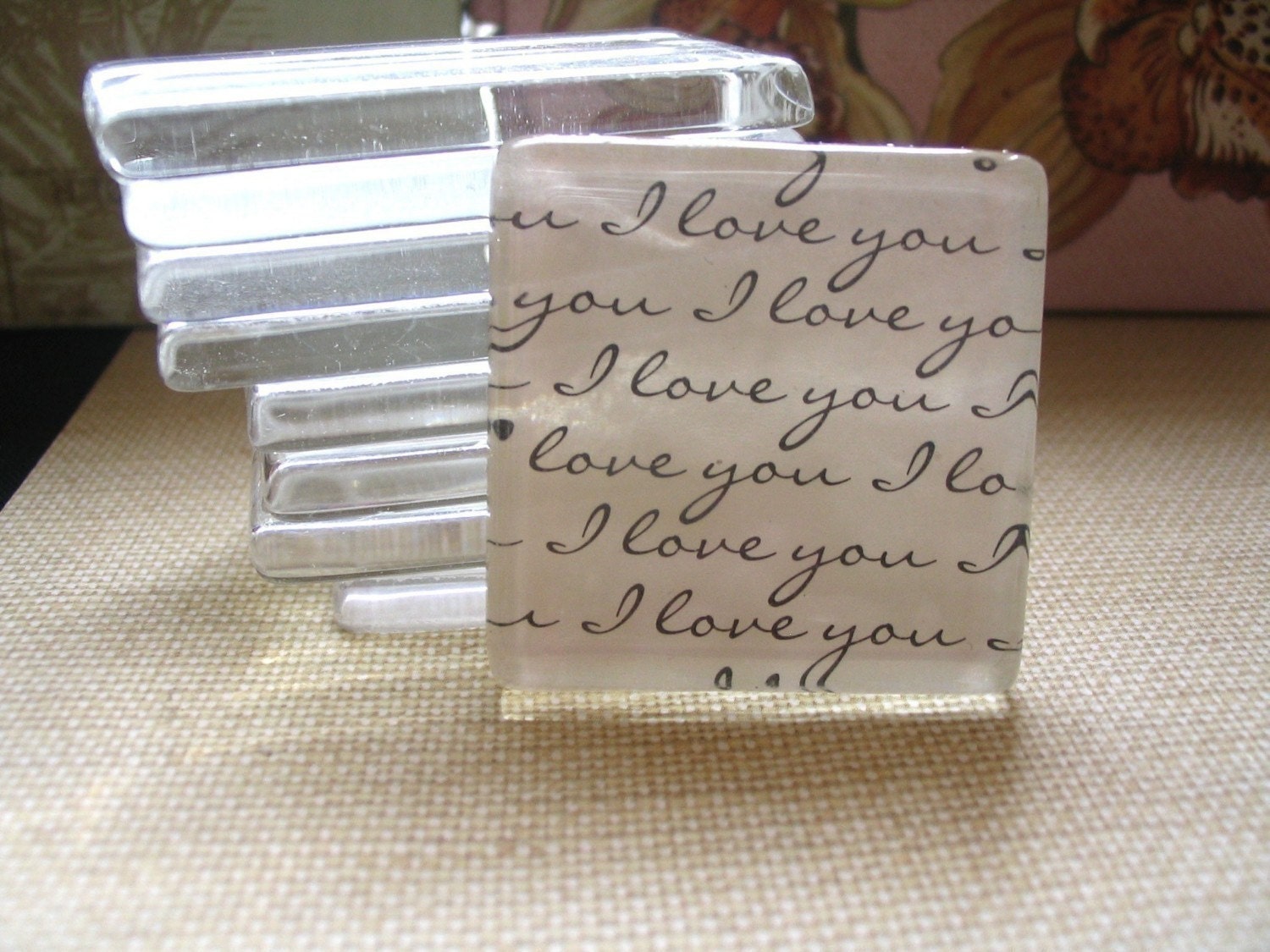 20 Medium Square Tiles...Prestige Glass Collection...1-3/8 x 1-3/8