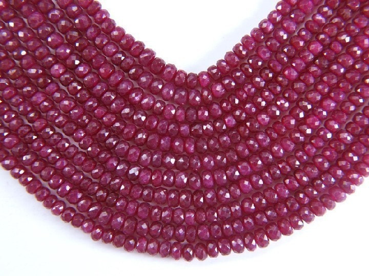 Faceted Ruby Beads