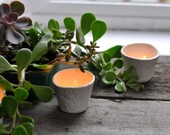 White Lace Votive Candle Holders