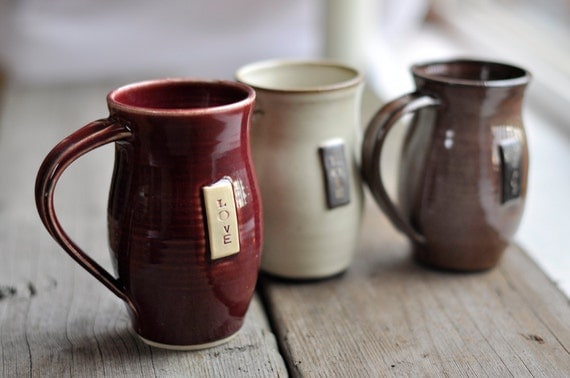 Red Love Coffee Mug - Wheelthrown