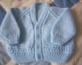 Little Blue or Pink  Raglan -----Baby Sweater