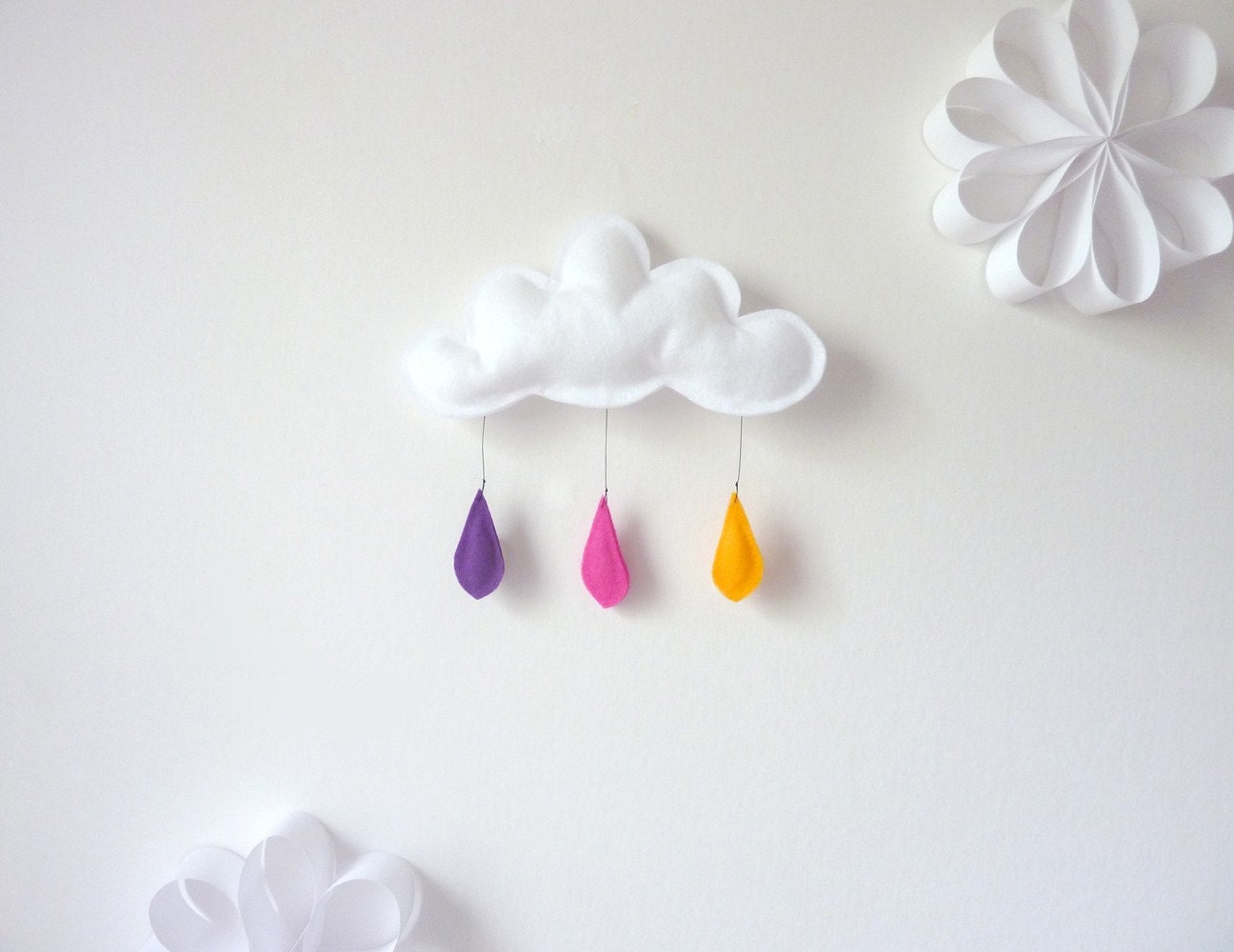 Cloud mobile.... Rain of colors....Orange-Bright pink-Purple