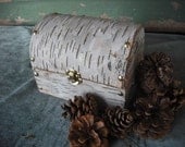 Handmade Birch bark covered chest.  Made with New Hampshire Birch. Makes a unique receipe box.