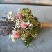 Delicate toss bouquet  featuring Lavender and babies breath. For your woodland, rustic, summer or fall wedding.
