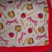 BASEBALL LAP BLANKET HANDMADE 30 X 44