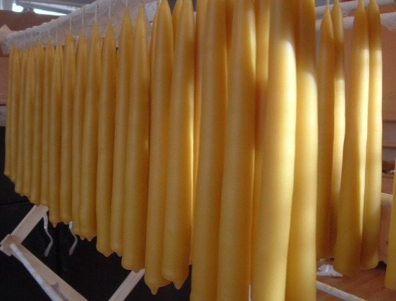 12 Beeswax Taper Candles 10" (6 sets)