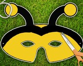 Bee Party Mask - Printable PDF
