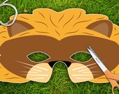 Childrens Party Mask, Halloween Mask, Lion, Printable PDF