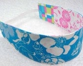 Children reversible headband - M2M Matilda Jane blue pink fabric cotton girl toddler stocking stuffer party favor - Bandeau fillette
