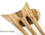 Mimosa Wood Hair Fork 3 Prong Grahtoe Studio Handmade