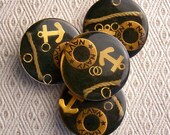 BiG vintage metal buttons Sailing in the Navy 70s junque 1 1/8" x4