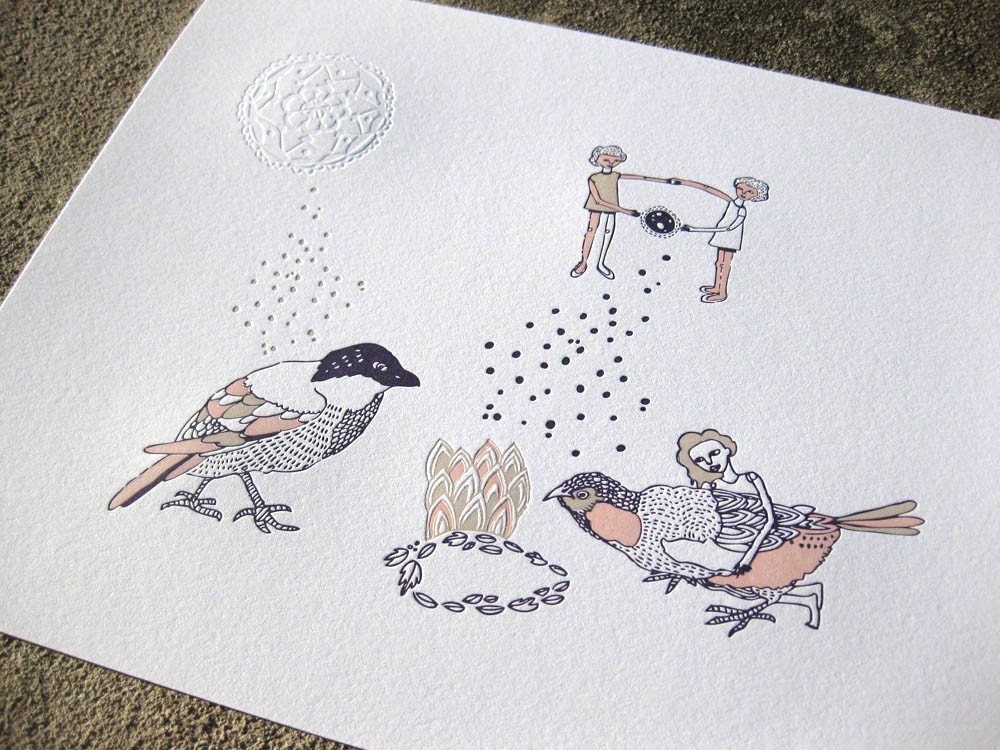 Daylight Dreamers-Letterpress Print