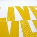 Live What You Love Letterpress Print in Yellow