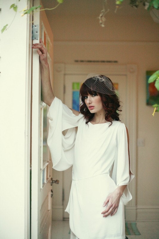 Birdcage Veil, Bridal Veil, Wedding headpeice, Russian veiling, Bess Ships in 1 Month