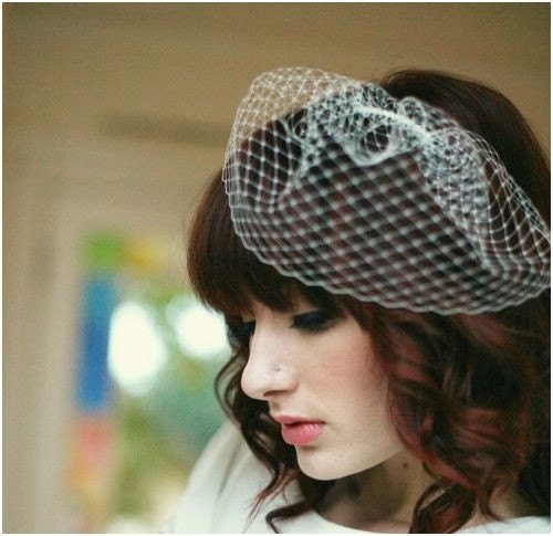Birdcage Veil, Bridal Veil, Wedding headpeice, Russian veiling, Bess Ships in 1 Month