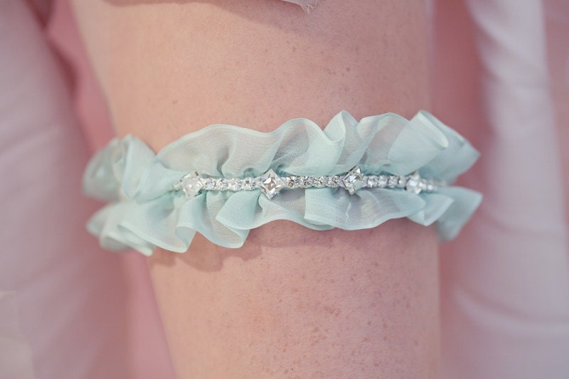 Mia Garter, garter belt, blue garter, Ships in 1 Month
