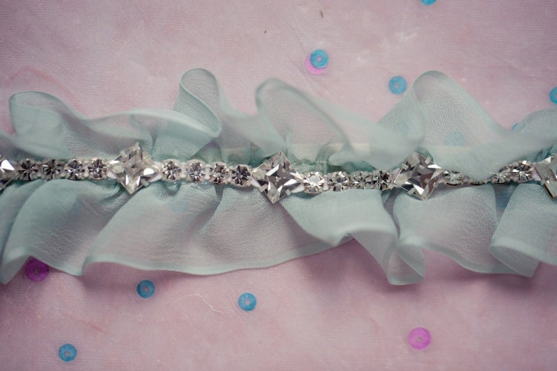Mia Garter, garter belt, blue garter, Ships in 1 Month