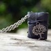 MiniatureBook Necklace Tree Black & Black leather