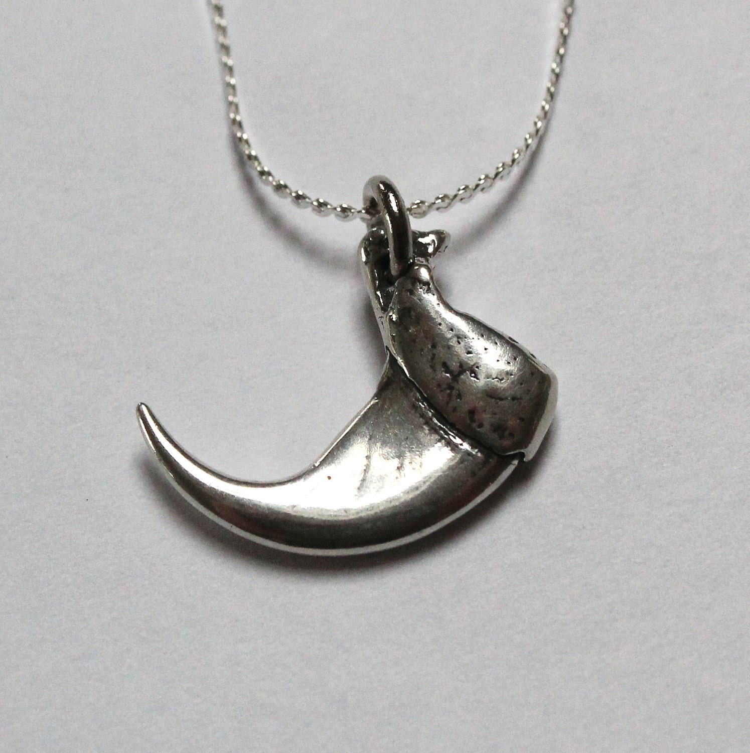 Cat Claw Necklace in Solid Sterling Silver