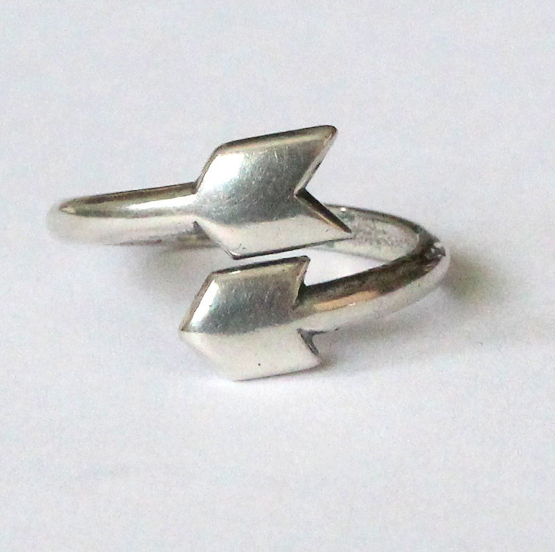Cupid's Arrow Adjustable Ring in Sterling Silver