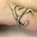 Jewelers Bronze Whitetail Deer Antler Ring - Moon Raven Designs