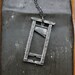 French Guillotine Pendant Necklace in Solid White Bronze with Sterling Silver Overlay