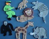 GOODNIGHT GORILLA Childrens Flannel Board Story Felt Set