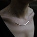 Elegant and Simple Handmade Fine Silver Crescent Necklace