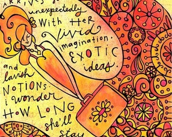 Creative Fire (8x10 doodle print)