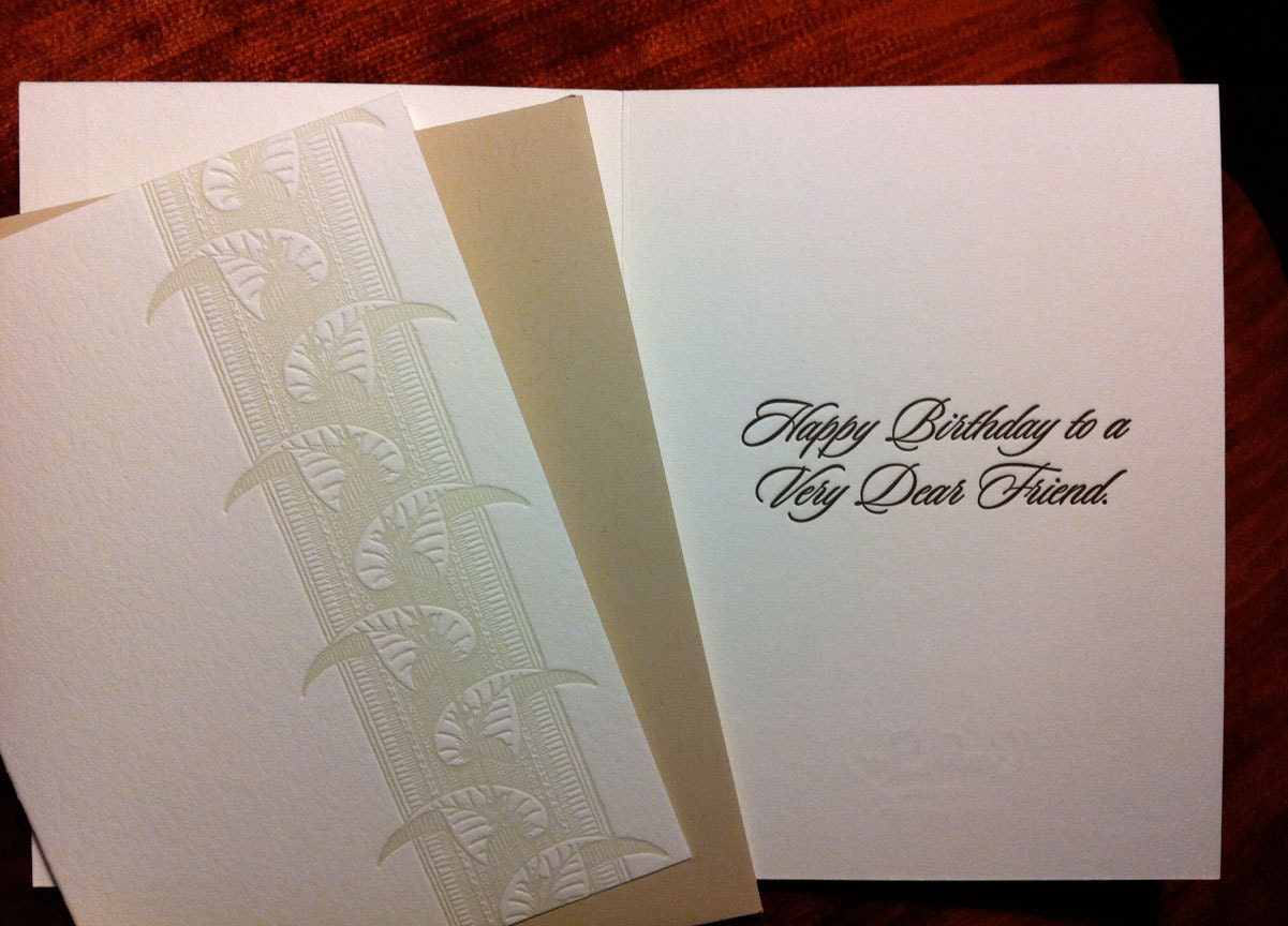 Happy Birthday-- letterpress card